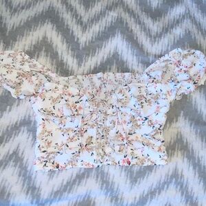 Floral Blush Crop Top  size M